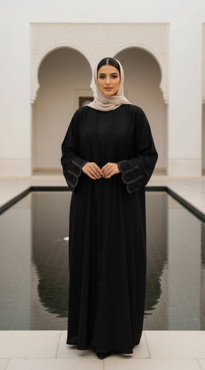 عباية ريشة مطرّزة